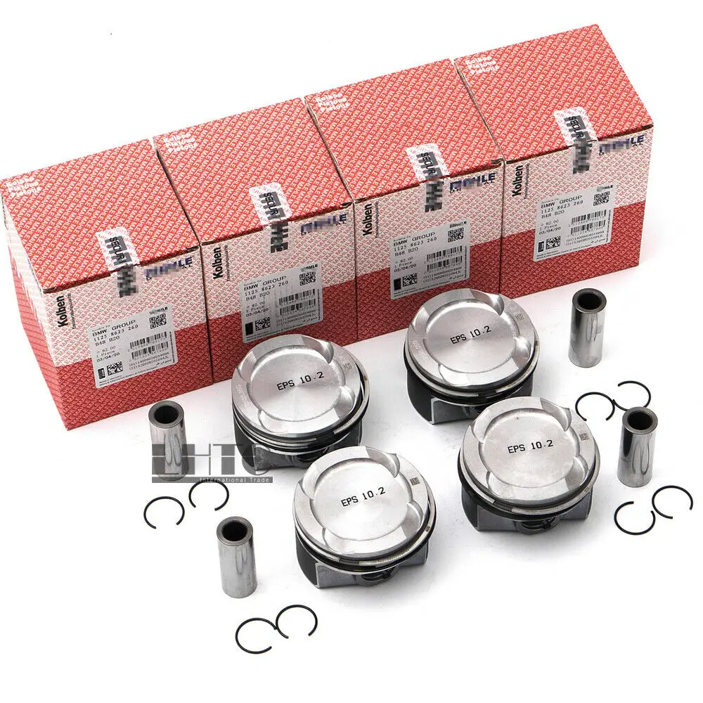 

4 Sets NEW Pistons & Rings Kit CR 10.2 Original Mahle For BMW 330i 430i F30 F32 F56 G20 G30 B46 B48 2.0T 2.0 B46B20 B48B20B