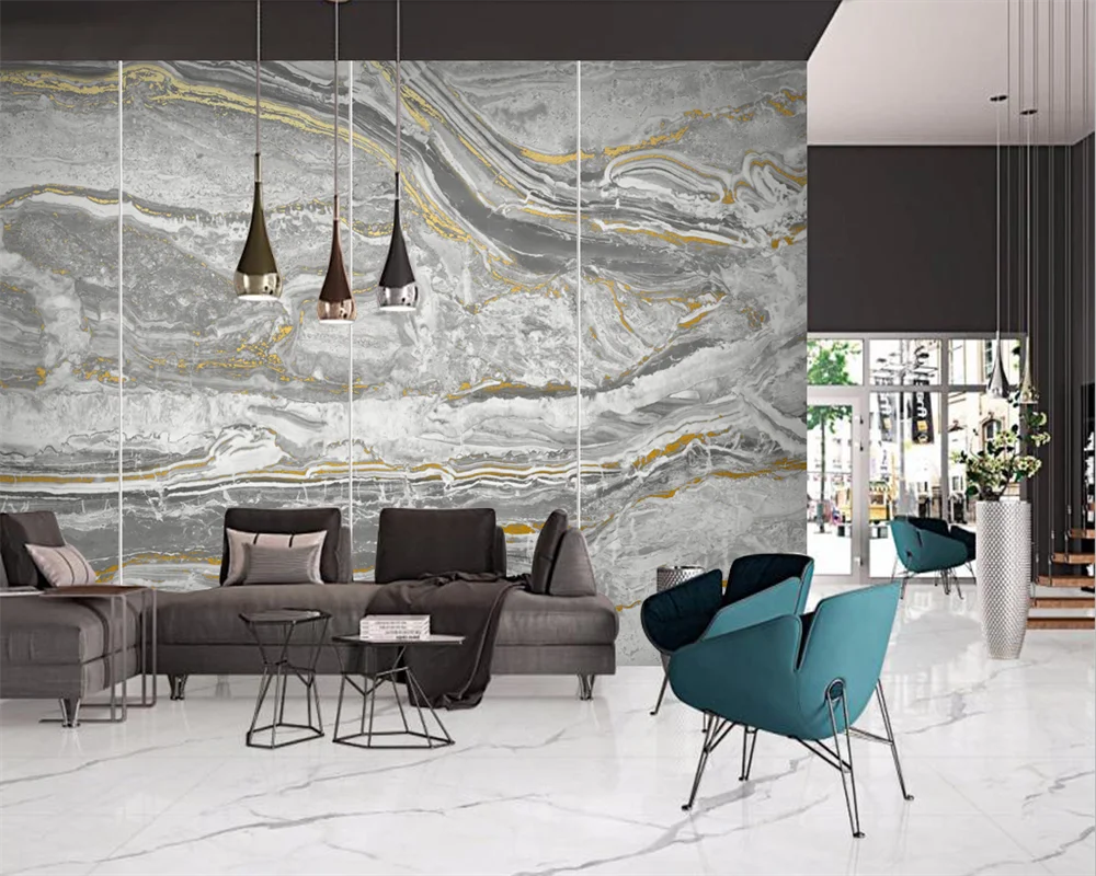 beibehang Custom new modern minimalist high-grade gray stone slab marble background papel de pared wallpaper papier peint