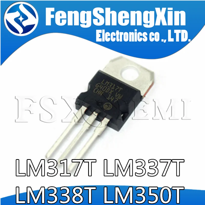 10 개/묶음 LM317T LM337T LM338T LM350T L7805CV IRF3205 TO220 전압 조정기 IC TO-220 lm336 LM338 LM350 LM317