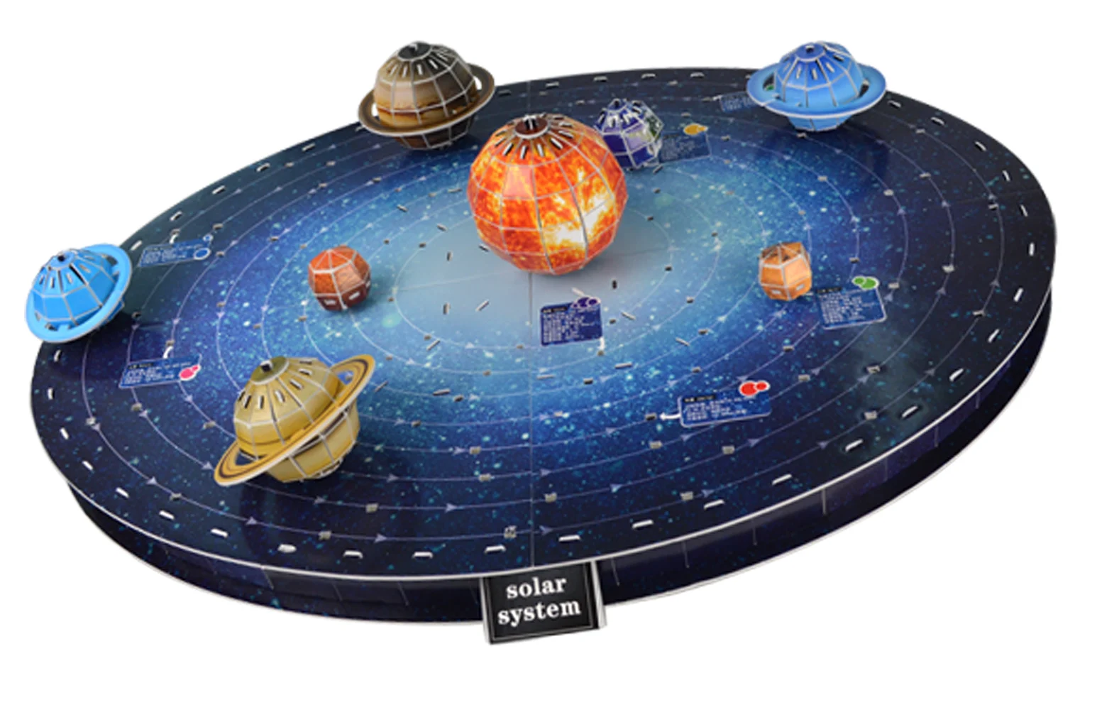 3D Puzzle Model Paper Solar System Planets Children's Handmade Puzzle Model Cosmic Planets