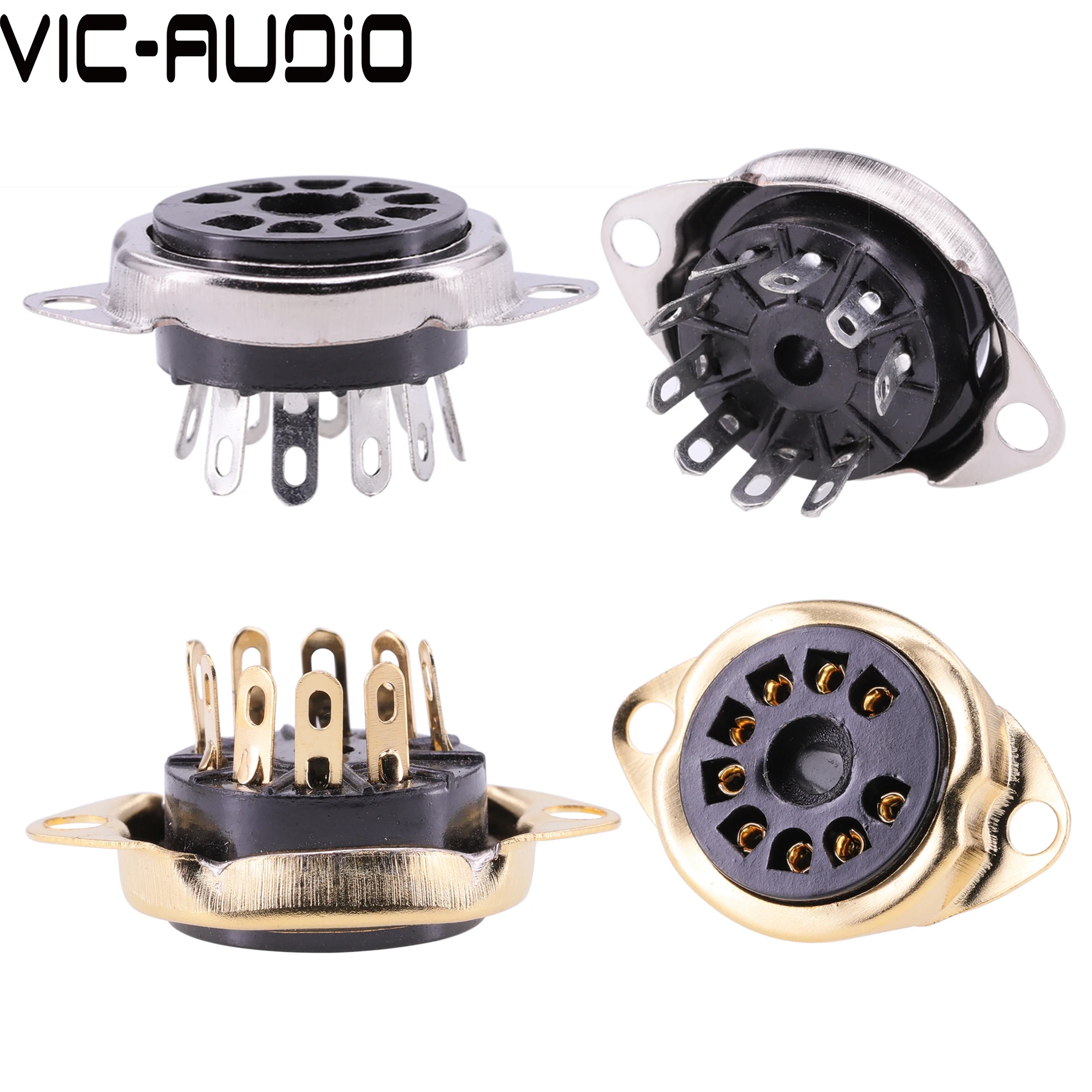 Bakelitowy 9PIN gniazdo B9A zawór rury gniazdo PCP9-F dla 12AX7 EL84 6922 ECC82 ECC83 12AT7 12AU7 E88CC wzmacniacz lampy elektronowej