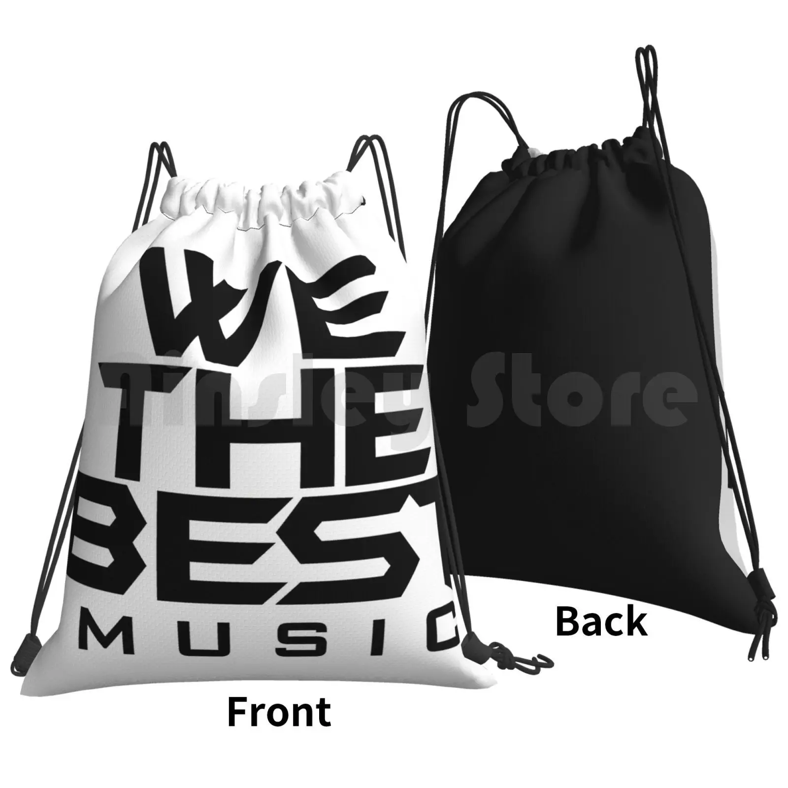 We The Best Music Logo Backpack Drawstring Bags Gym Bag Waterproof Dj Khaled We The Best Major Key R B Hip Hop