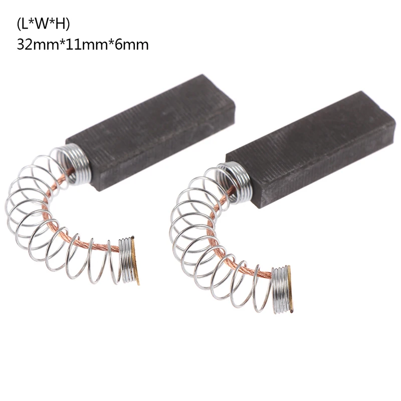 2Pcs/set 32*11*6mm Motor Carbon Brushes for Power Tool Grind Accessories Repairing Spare