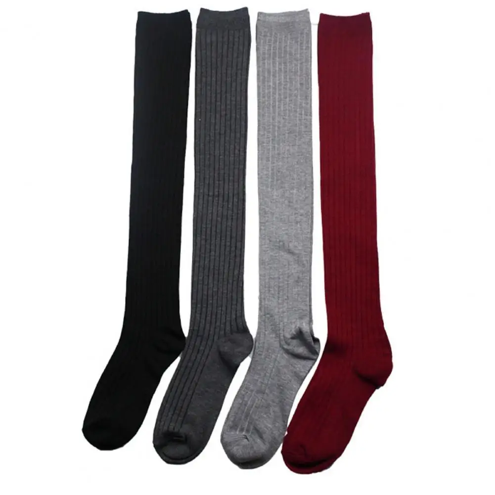 Long Socks Sexy Over the Knee Elastic Socks Women Cotton Thigh High Stockings for Ladies Winter Warm Stocking calcetines mujer