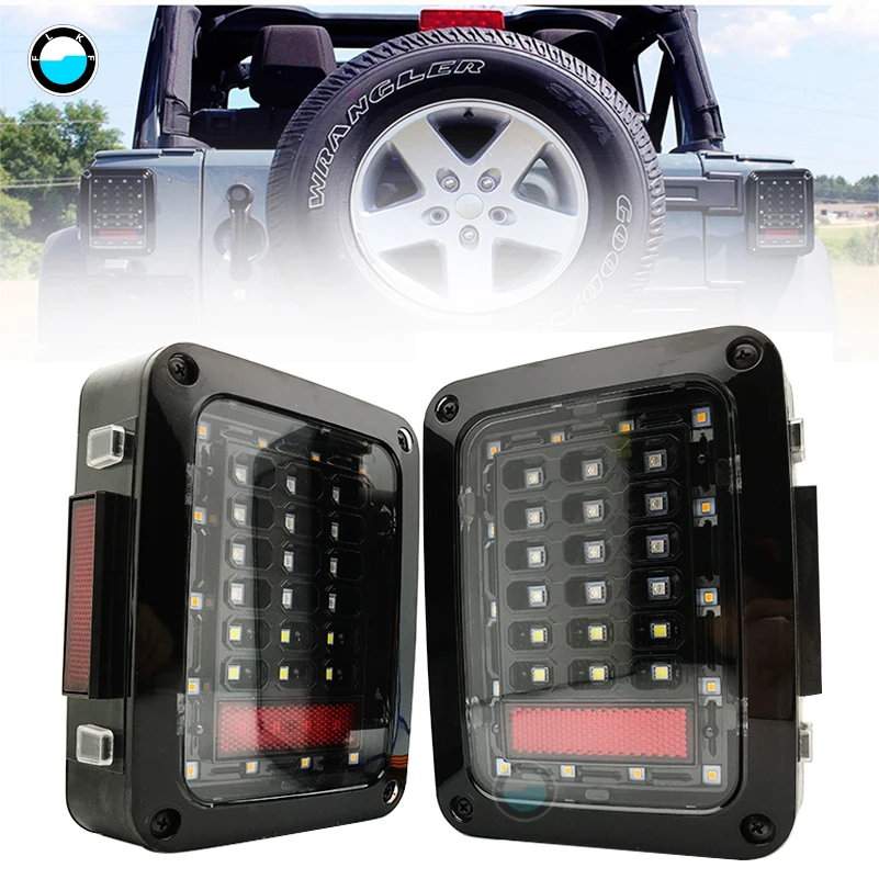 

Tail Light Brake Reverse Turn Singal Lamp Back Up Rear Parking Stop Light For Jeep Wrangler JK 07-16 LED Tail Lights.