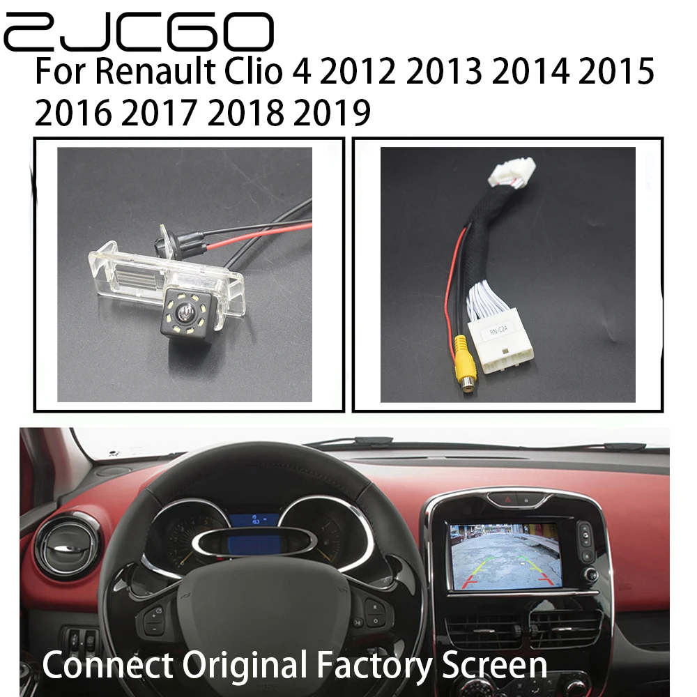 

ZJCGO Car Rear View Reverse Back Up Parking Camera for Renault Clio 4 2012 2013 2014 2015 2016 2017 2018 2019