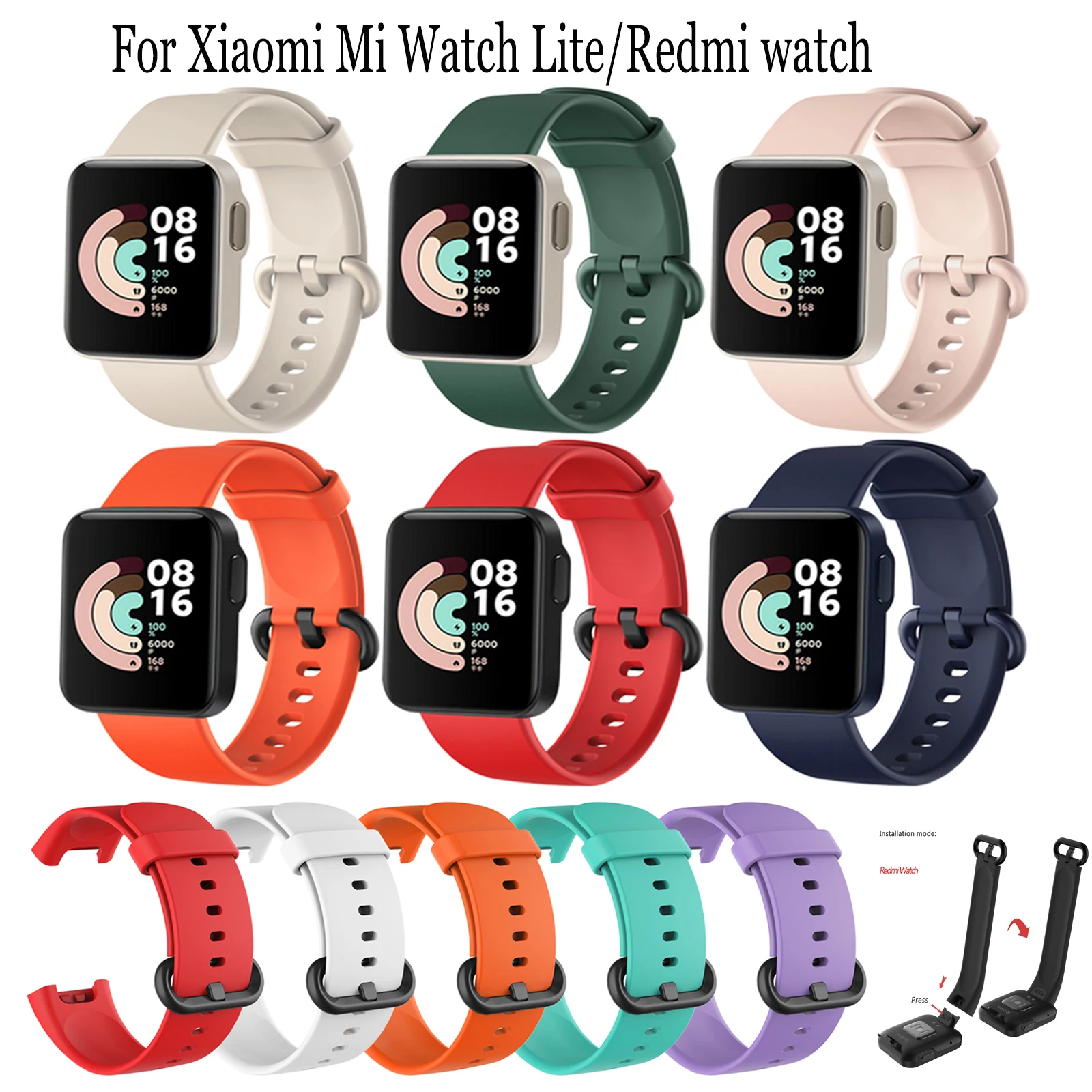 Bracelet de rechange en Silicone souple pour Xiaomi Mi Watch Lite, Sport, à la mode