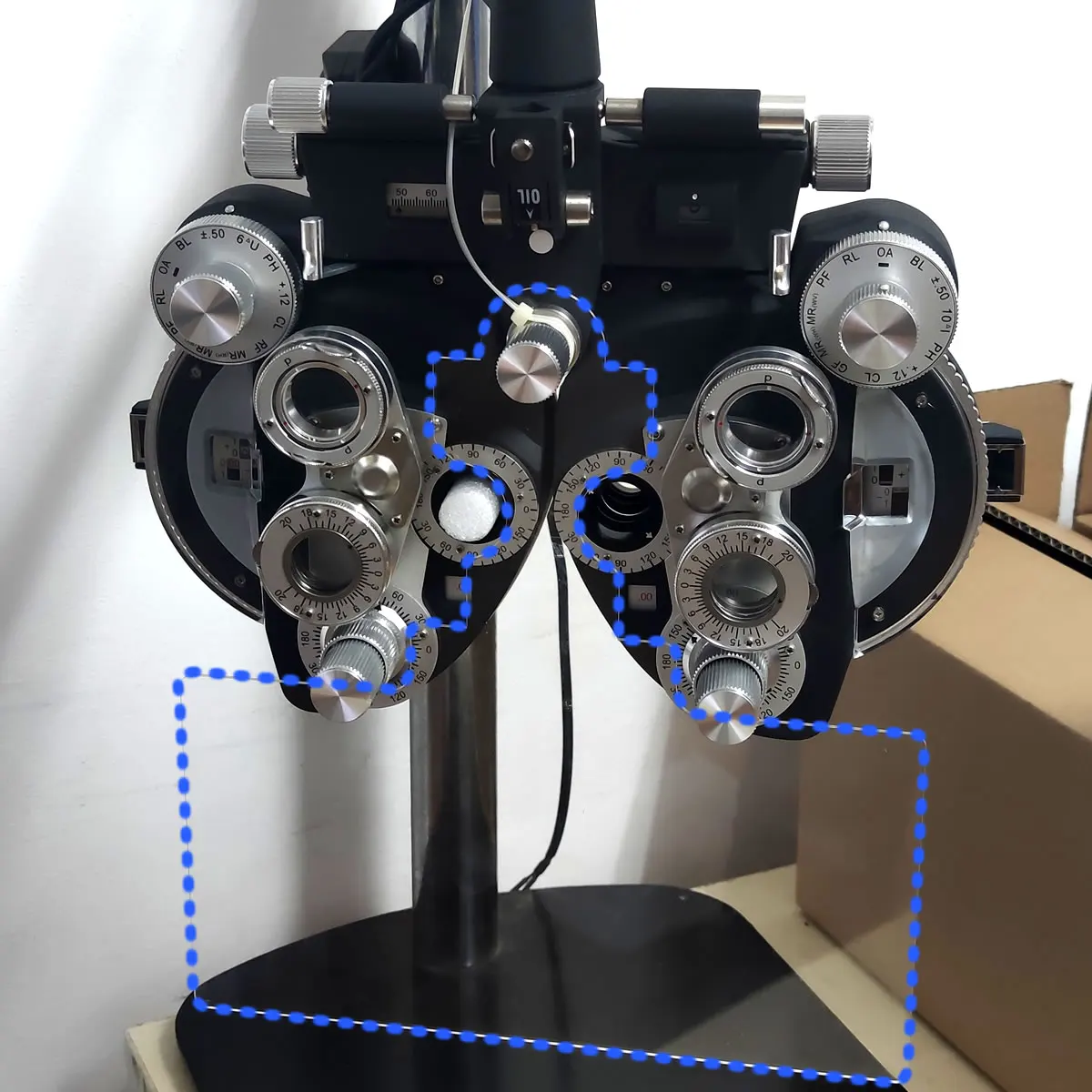 Phoropter optyczny | Osłona optyki Vision Tester | Ochrona pacjenta i lekarza