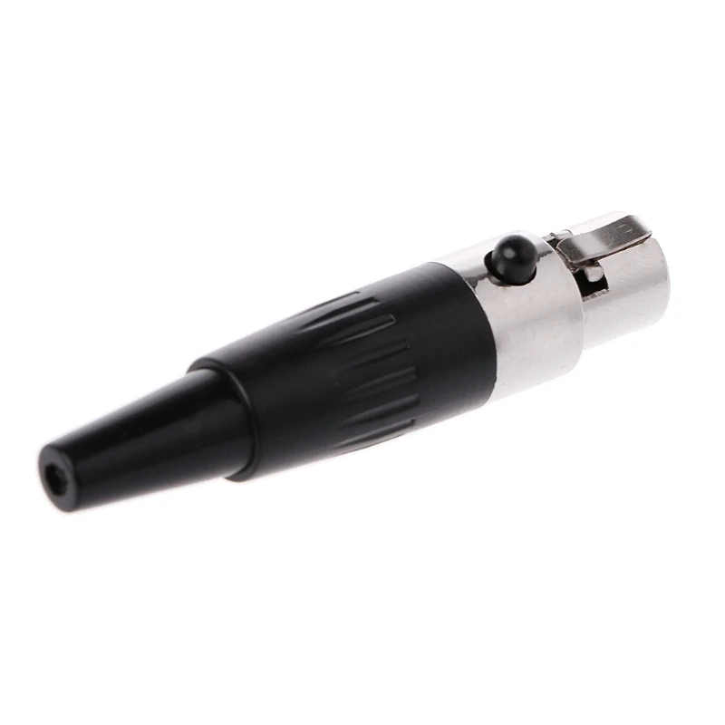 1 pz di alta qualità Mini XLR 3 4 Pin femmina spina piccolo XLR Audio microfono connettore per saldatura MIC dritto