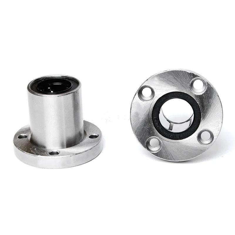 1 ชิ้นรอบหน้าแปลน Linear Motion Bearing Ball Bushing LMF6/8/10/12/13/16/20/25/30/35UU