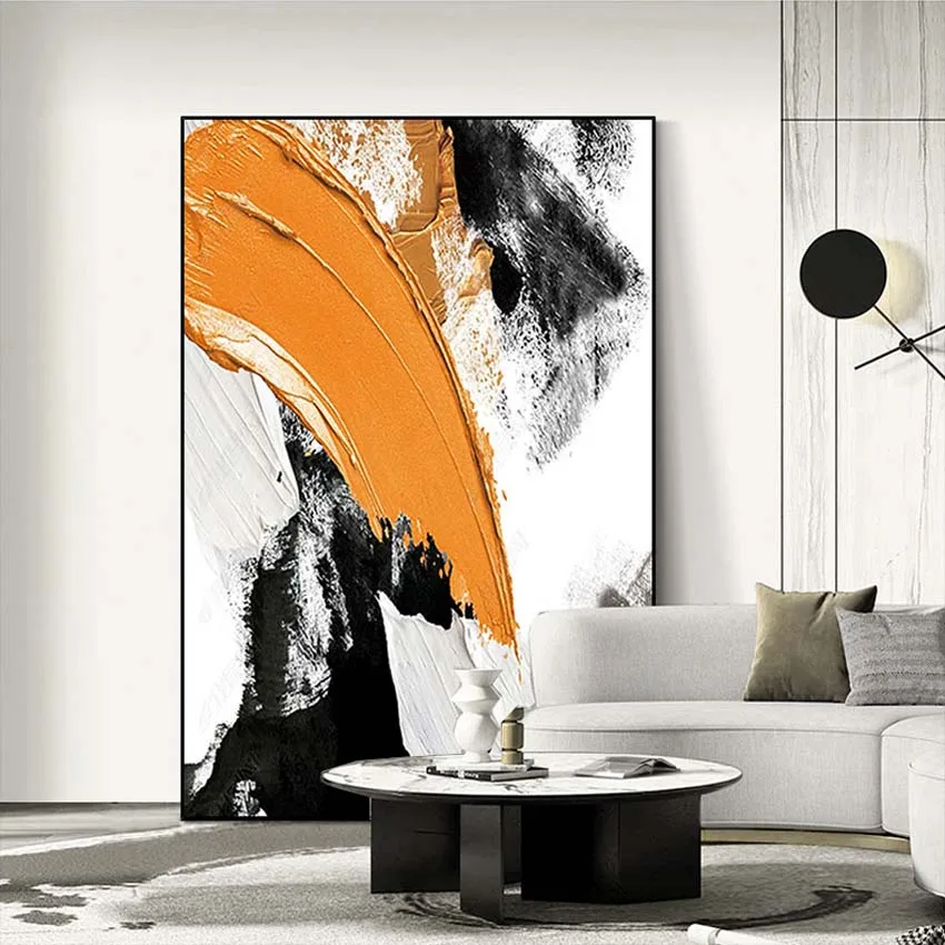 New Abstract Art Decorative Mural Canvas 100% Handmade Customizable Oil Painting Living Room Hotel Restaurant Hanging Picture 3