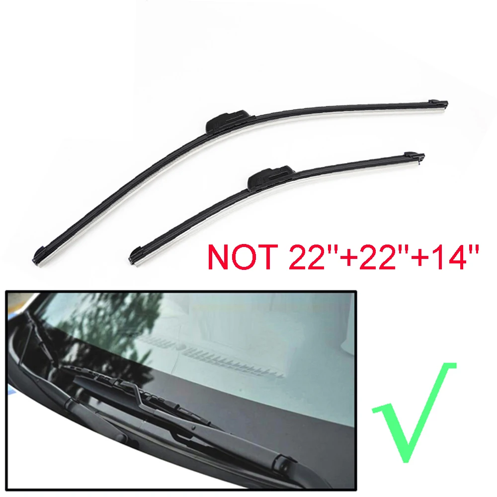 Erick\'s Wiper Front & Rear Wiper Blades Set Kit For Peugeot 206 SW / Estate 2000 - 2007 Windshield Windscreen Window 26\