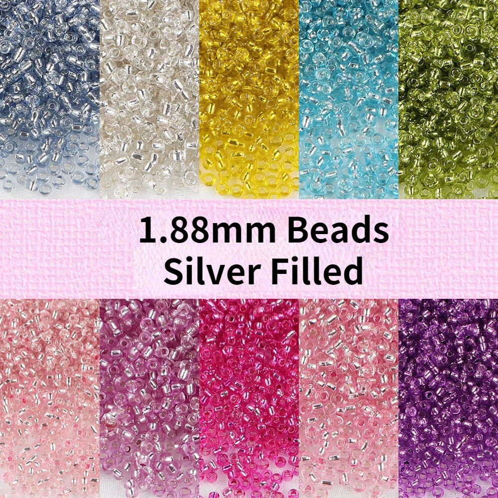 5000PCS/Set 50g Diameter 1.88mm Silver Filled Beads for Jewelry Making Kits DIY Handmade Supplies Accessories