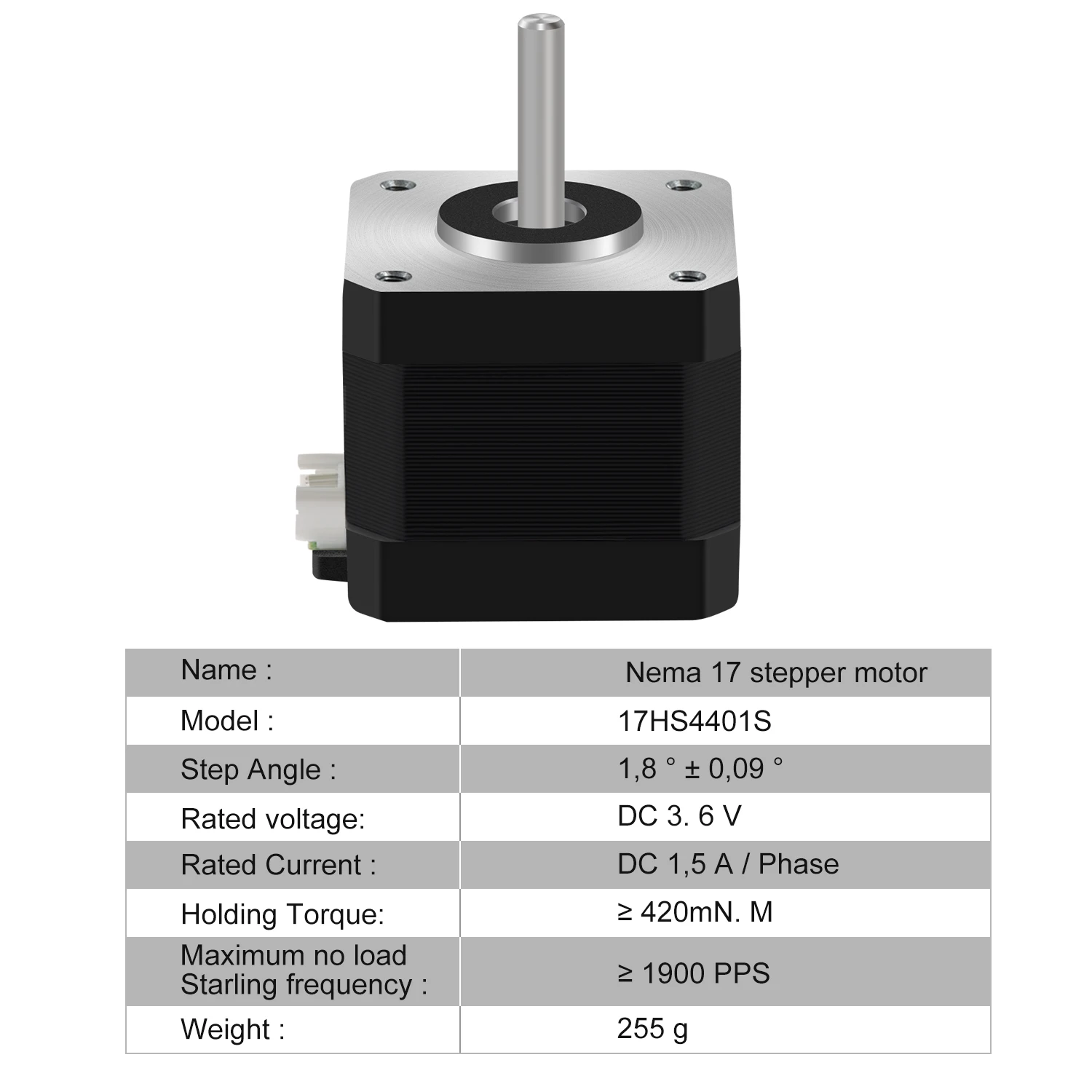 3Pcs Usongshine Nema17 Stepper Motor 17HS4401S 1.5A Nema 17 42BYGH 17HS4401 4-Lead for 3D Printer XYZ CNC Laser Engraver