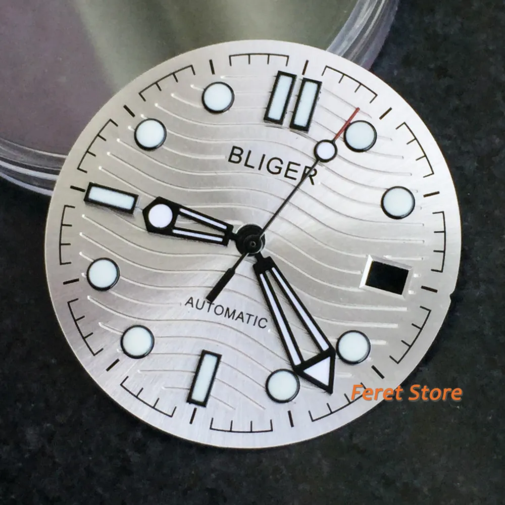 

BLIGER 31mm White Sterile Dial Fit For NH35 NH35A Automatic Movement Luminous Men Watch Parts