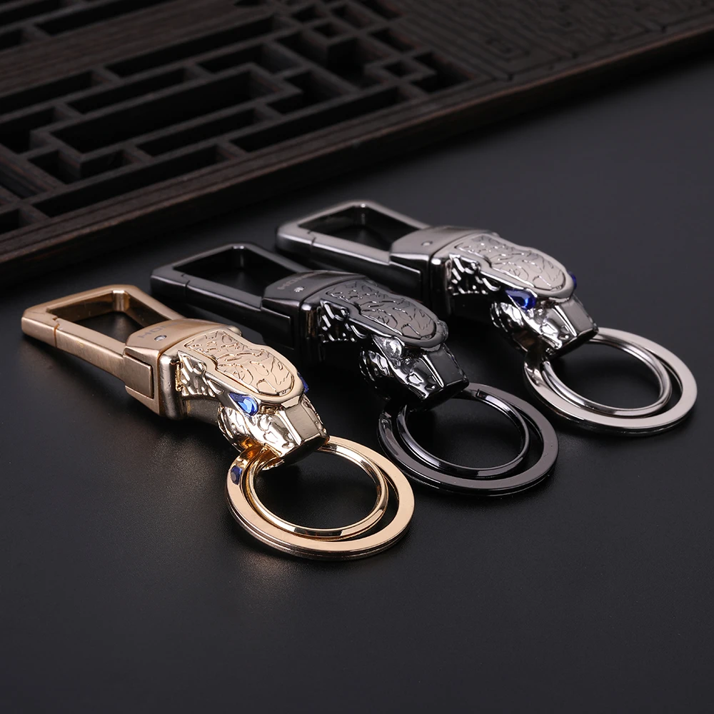 Classic Leopard Keychain Luxury Men Women for Car Key Ring Holder Animal Bag Pendant Fathers Day Gift Jewelry Gadget Accessories