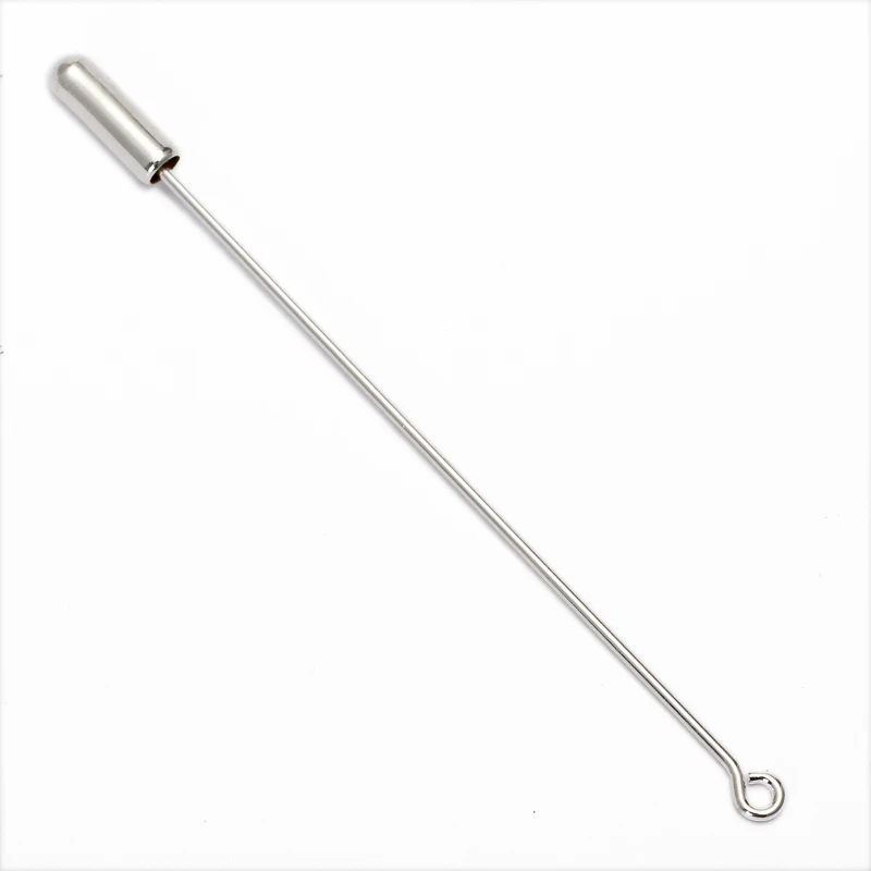 20pcs 50/70mm Length Metal Needles Brooch Hat Pin Base with Stopper for DIY Cannetille Dressmaking Jewelry Findings Supplies