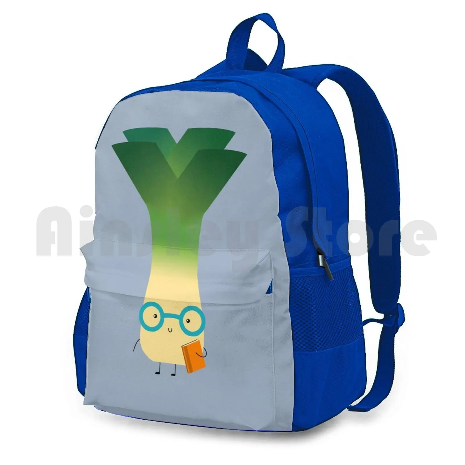 Geek Leek Outdoor Hiking Backpack Waterproof Camping Travel Geek Leek Funny Book Read Reading Cool Library Cute Kawaii