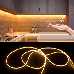 Ręczny czujnik zamiatania pod szafką Led Light 12V Home Neon Sign Strip Wodoodporna kuchnia Inteligentna kinkiet Szafa Lampki nocne