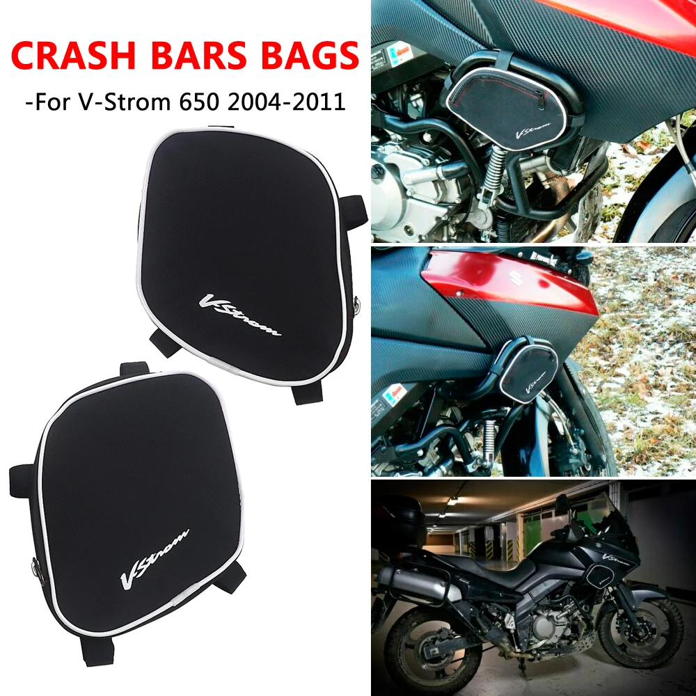 

New Motorcycle Frame Crash Bars Bags Repair Tool Placement Bag For Suzuki V-Strom 650 DL650 for Givi for Kappa Crash Bars