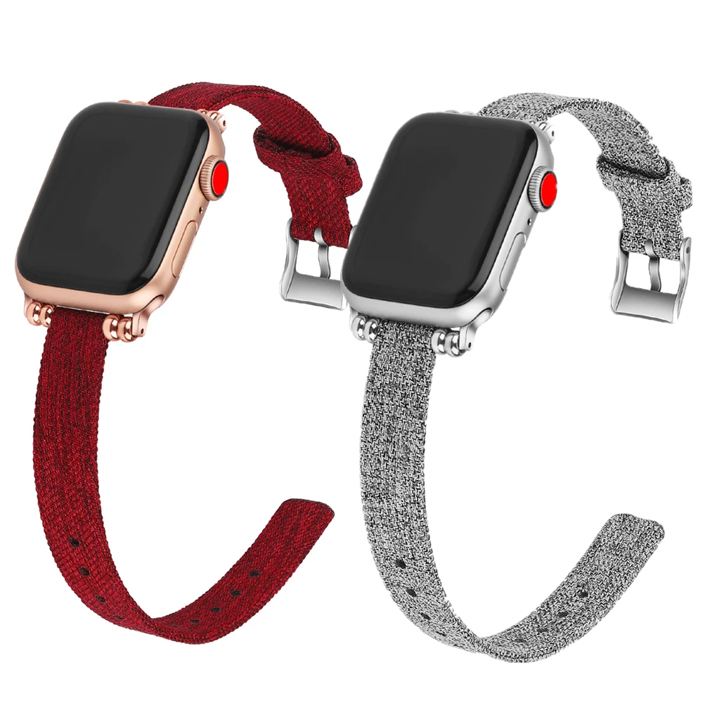 

For apple watch 4 5 3 band accessories Fabric watchbands for iwatch strap 44mm 42mm 40mm 38mm Bracelet Soft woven correa belt