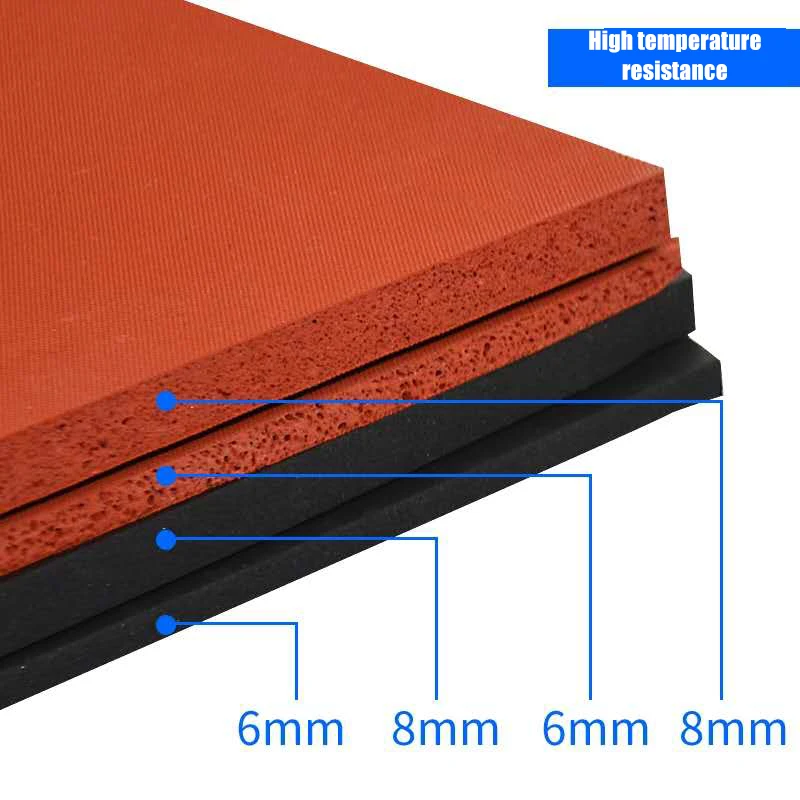 Super Soft Pressure Screen Special Sponge Red/Black 25x20cm OCA Vacuum Lamination Machine Rubber Mat LCD OLED Screen Repair Tool