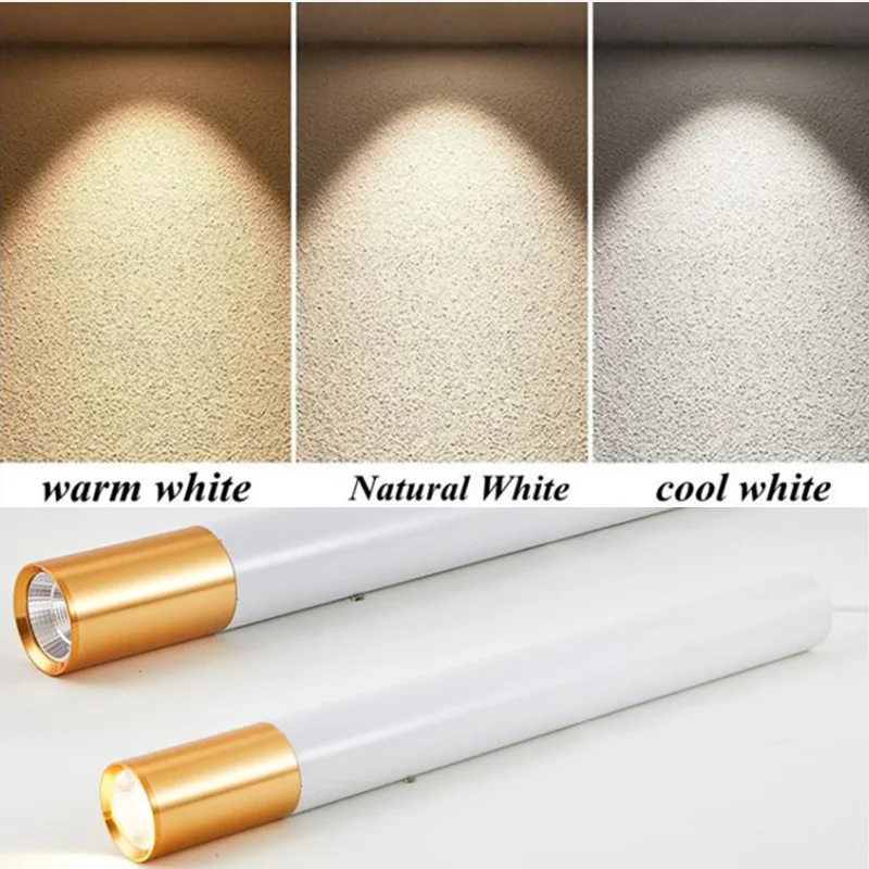 LED Ac220v Nordic Dimmable Pendant Lamp Long Tube Lamp Decoration Cylinder Pipe Pendant Light Kitchen Lamp Light Living Rroom