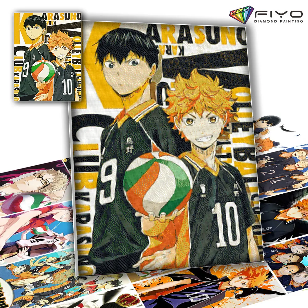 5D DIY diament malarstwo Anime Haikyuu mozaika robótki pełny haft diamentowy ścieg dekoracja ściany peinture diamant