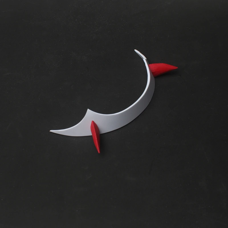 DARLING in the FRANXX Zero Two Cosplay Prop PVC Horn Headband Hairband Handmade Headwear Keychain