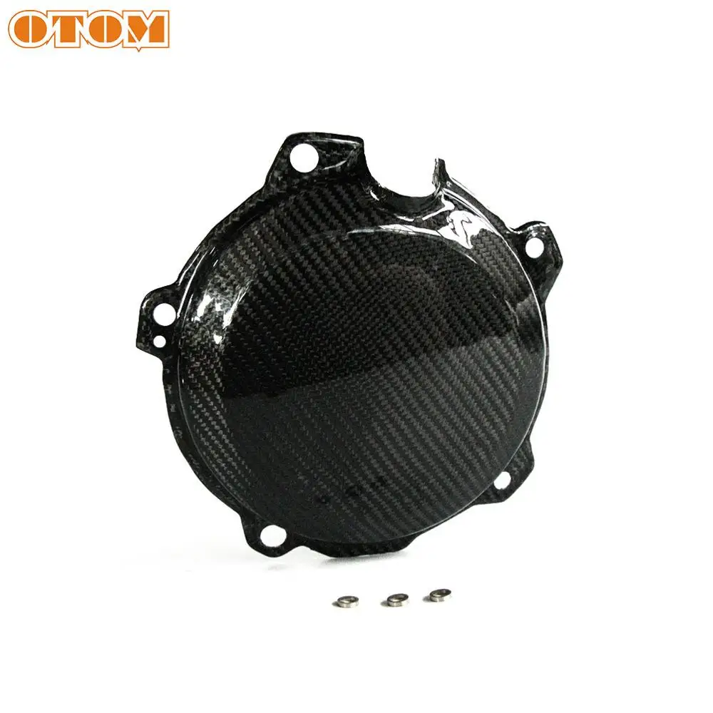 

OTOM Motorcycle Black Clutch Cover Case Guard Carbon Fiber Protector For KTM EXC SX XC-W XCFW EXCF 250 350 Motocross Accessories