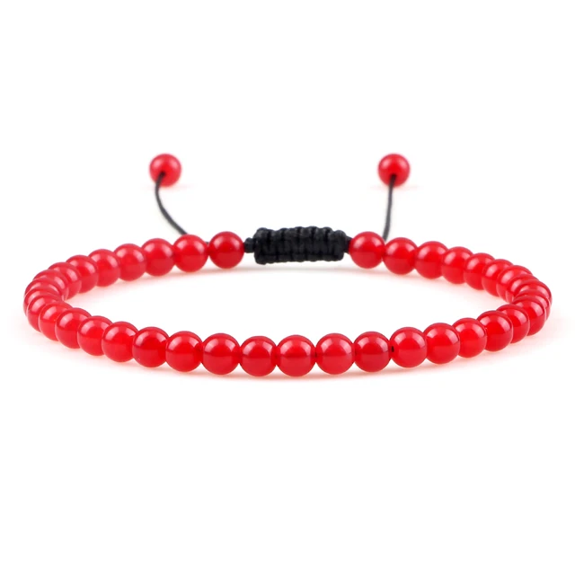 96176-e8177c.jpg Adjustable 4mm Chakra Beads Bracelet Mini Natural Stone Agats Lava Tiger Eye Beaded Bracelets & Bangles Women Men Gift Jewelry