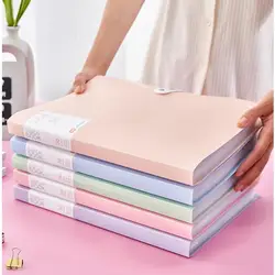 Carpeta de plástico para presupuesto, carpeta de documentos, folleto, organizador de suministros de escritorio de oficina para estudiantes, A4, 30/60/80/100 páginas