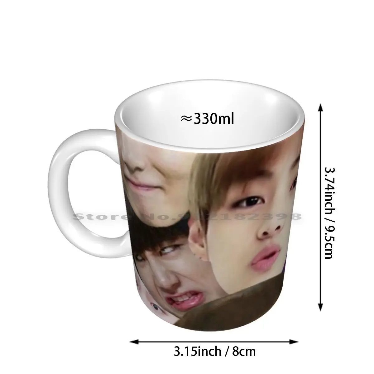 Taehyung Collage Ceramic Mugs Coffee Cups Milk Tea Mug V Jin Kpop Seokjin Eatjin Kim Seokjin Kim Namjoon Meme Min Yoongi Park