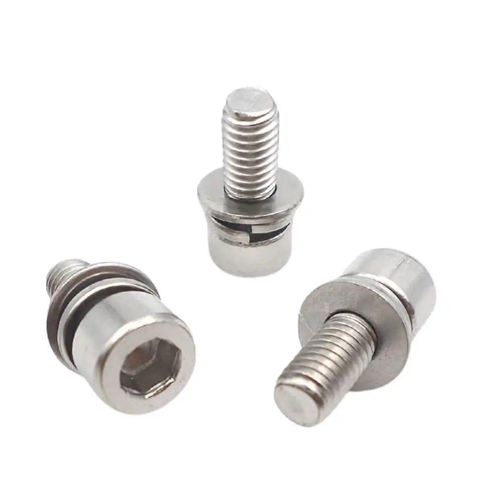 

Wkooa SEMS Screws Smooth Head Hex Socket Cap Screws with Washers Pre-installed