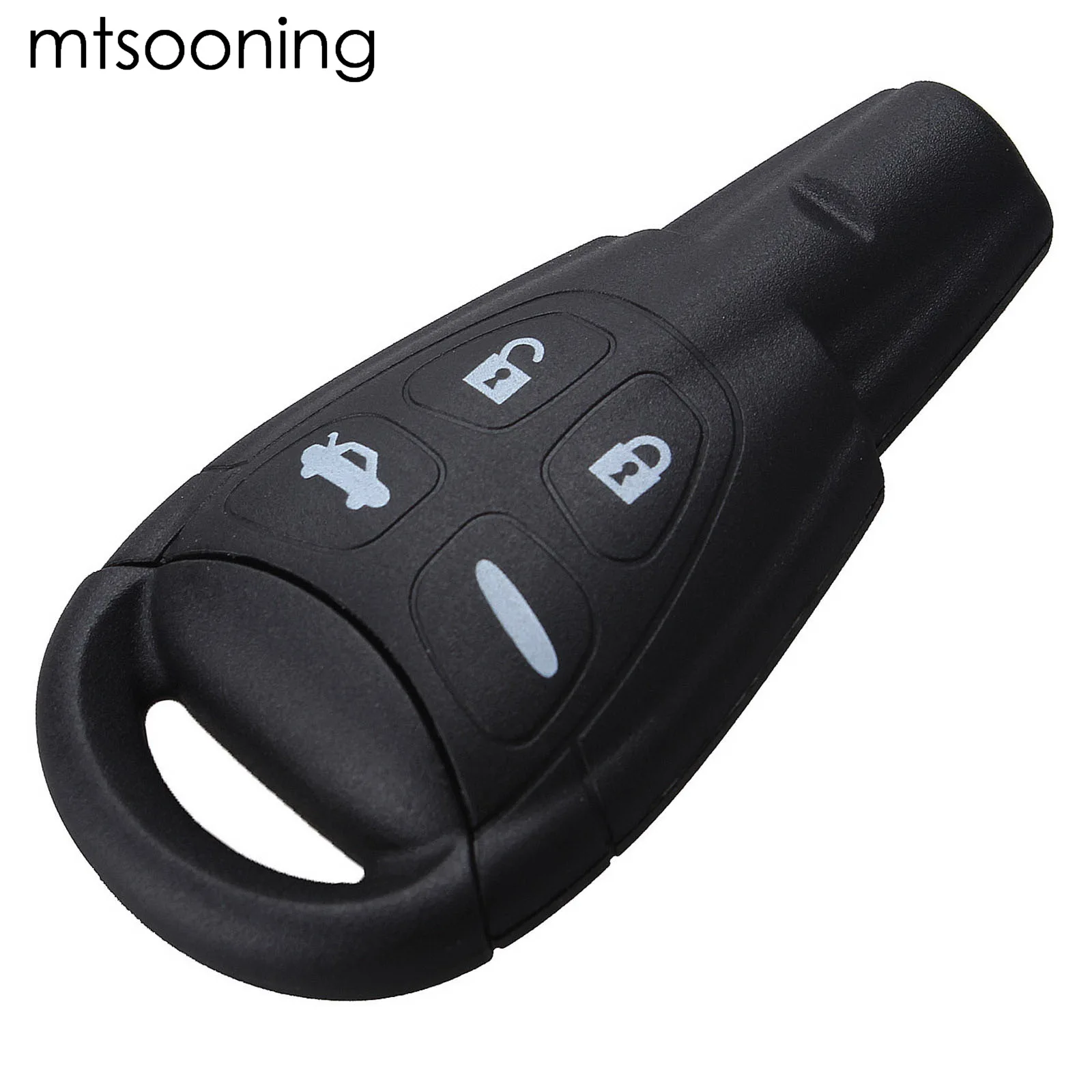 mtsooning Remote Key Shell Fob Blank Blade 4 Button Replacement For 2003-2007 Saab 9-3 Sport Sedan Convertible Sport Combi Wagon