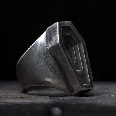 Gothic Retro Dropshipping Cross Men Jesus Rings Punk Rock Male Stainless Steel Amulet Jewelry Creativity Gift OSR608