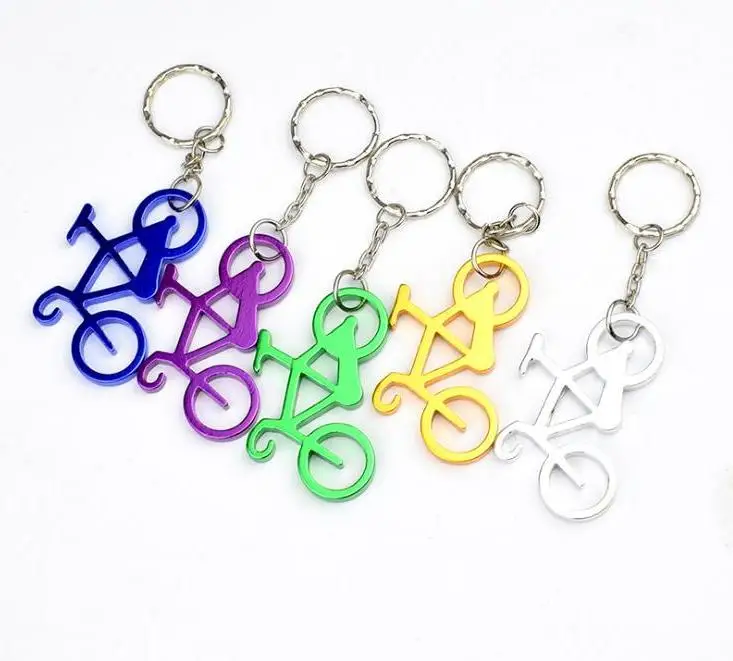 

500pcs Cheap Wholesale Bicycle Shaped Opener Keychains,beer Bottle Opener,mixed Colors,customized Engraved Wholesale