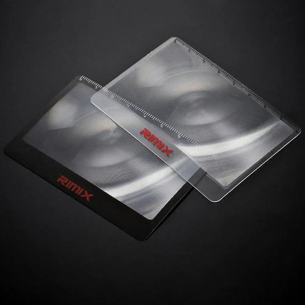 1pcs 3X Magnifier Magnification Magnifying Fresnel LENS Pocket Credit Card Size Transparent Magnifying Glass 8.5 x 5.5cm