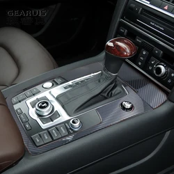 Auto Styling Multimedia Handsteun Panel Decoratie Cover Sticker Trim Voor Audi Q7 4l Carbon Fiber Strips Interieur Auto Accessoires