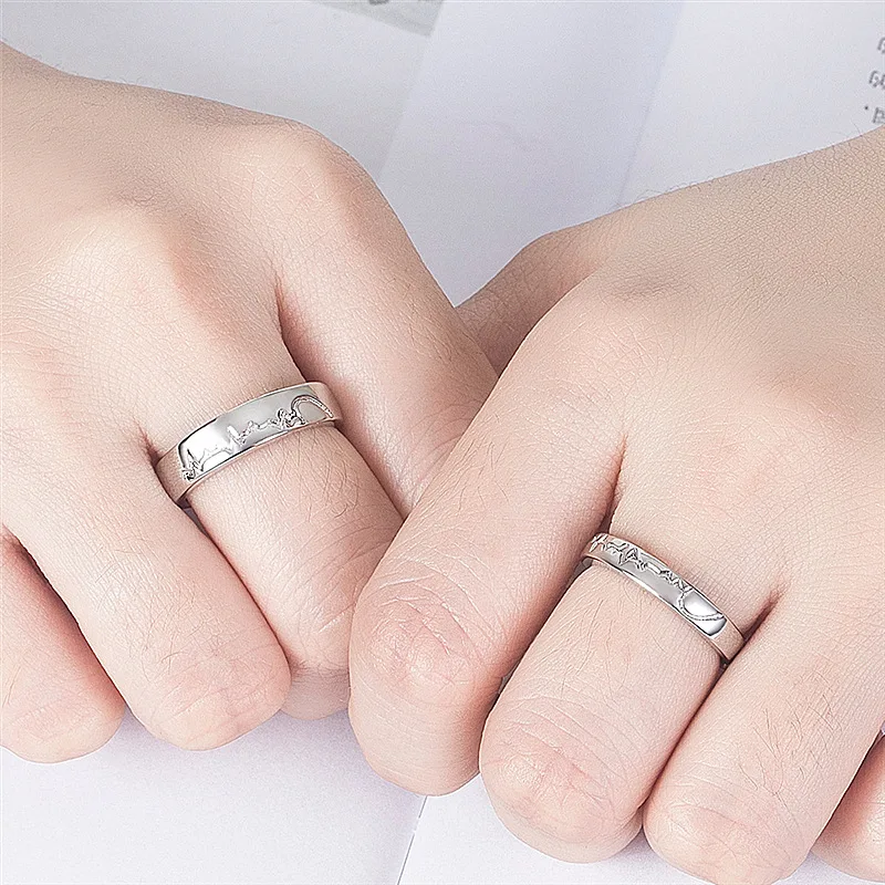 2 Teile/sätze Zirkon Herz Passenden Paar Ringe Set Für Immer Endlose Liebe Hochzeit Ring Für Frauen Männer Charme Valentinstag schmuck – Detail 22