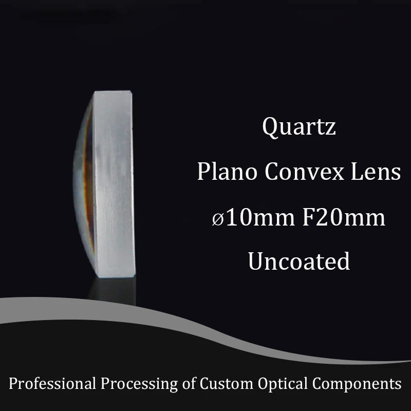 Quartz Plano-convex Lens Diameter 10 Focal Length 20 JGS1 Material UV Transparent Optical Components