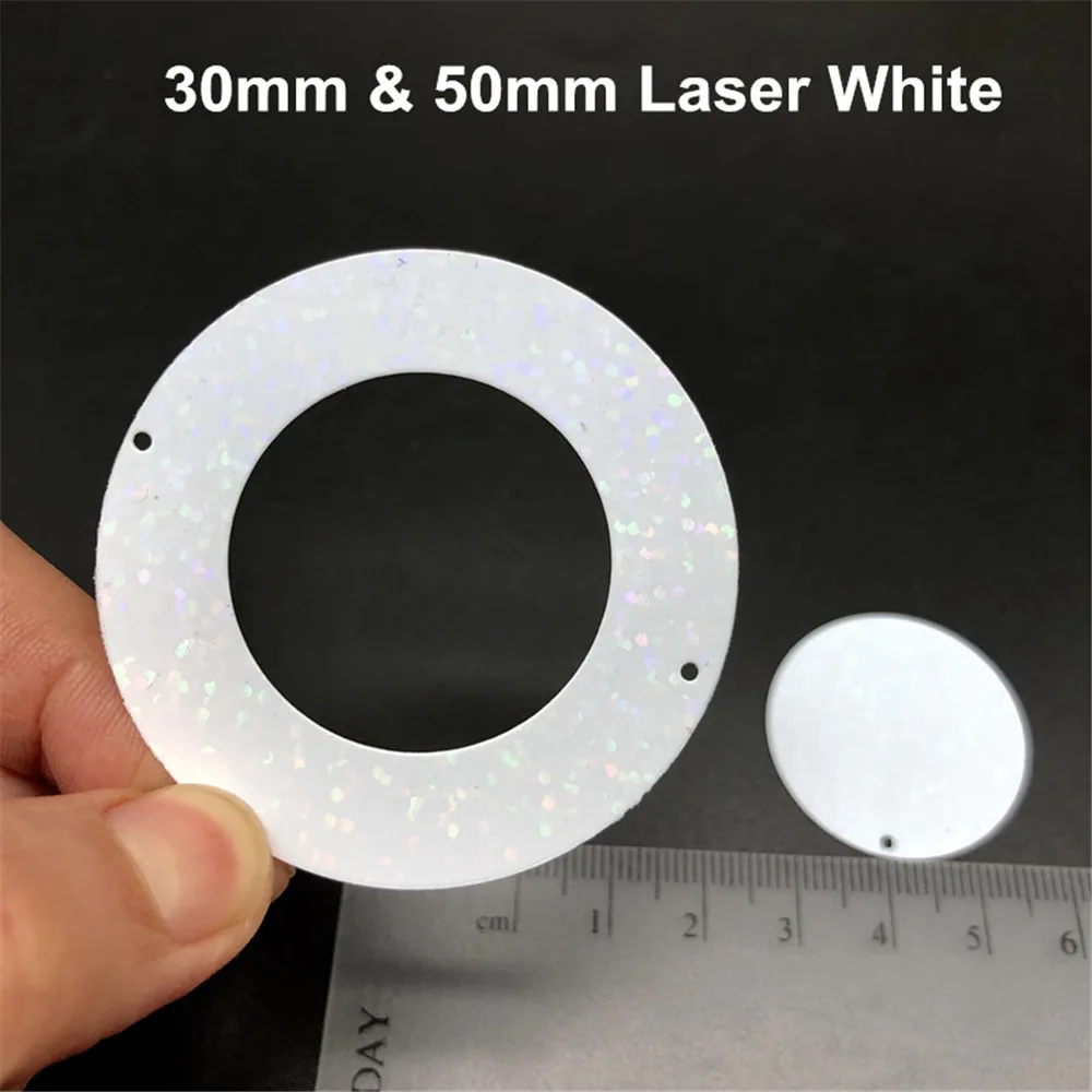 42mm 50mm Large Dual Circle Loose Hologram Sequin Paillette Sewing Decoration,Wedding Craft,Women Kids DIY Garment Accessory