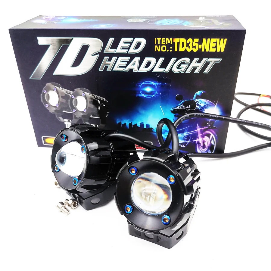Motorcycle Scooter LED Headlight Spot Fog Lights Driving Lamps 2PIECES 30W