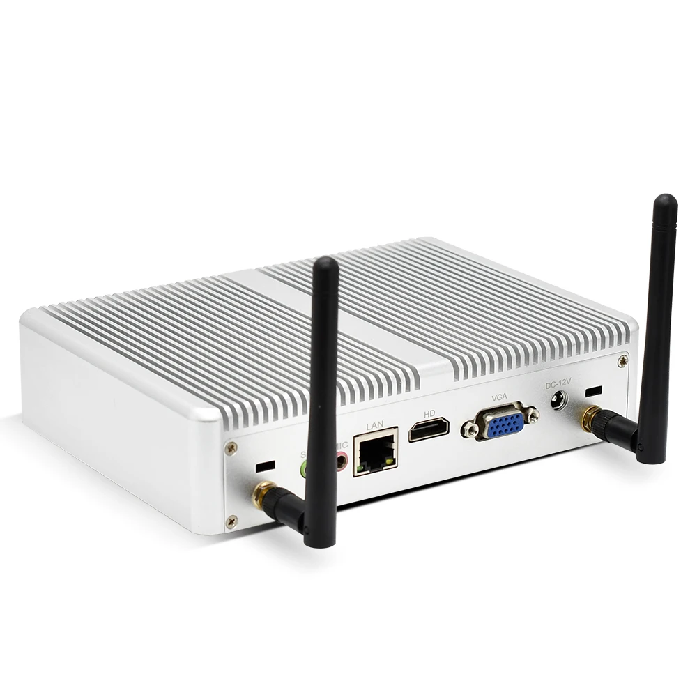 Fanless Mini PC i7 i5 7200U i3 7100U DDR4/DDR3 Barebone Nuc Computer Win10 Pro Linux HTPC VGA HDMI WiFi Gigabit Lan