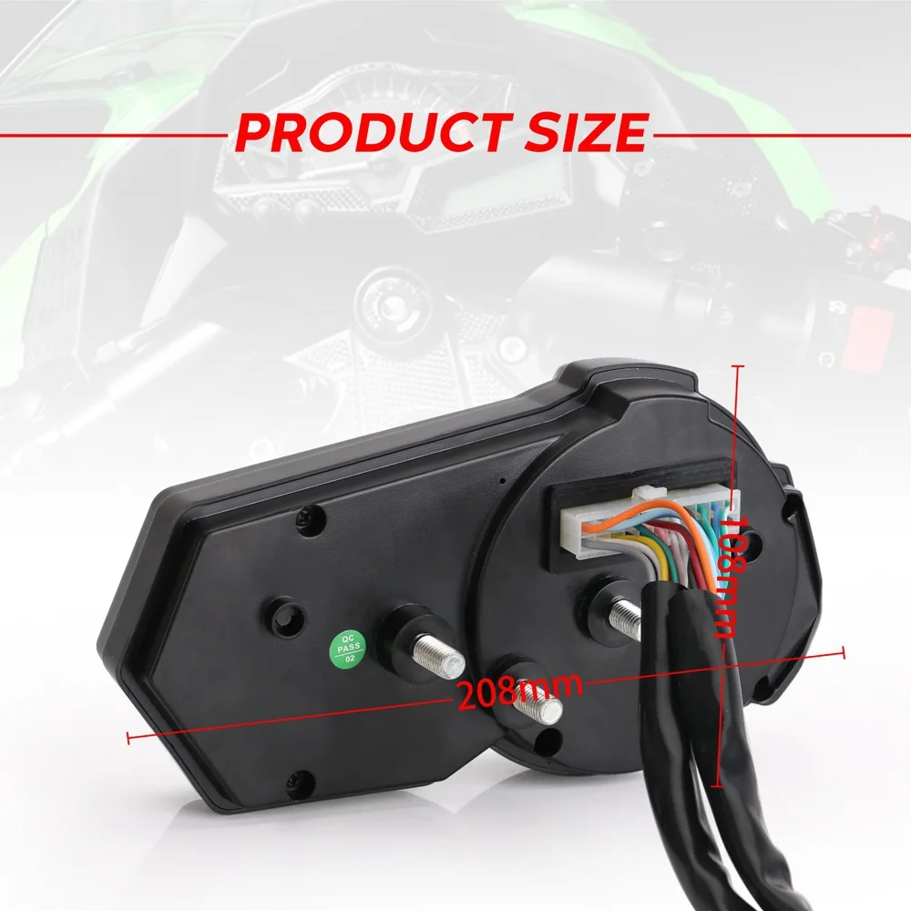 Universal 1200RPM Motorcycle Odometer Tachometer UTV LCD Digital Speedometer Gauge For 2,4 Cylinders N1-6