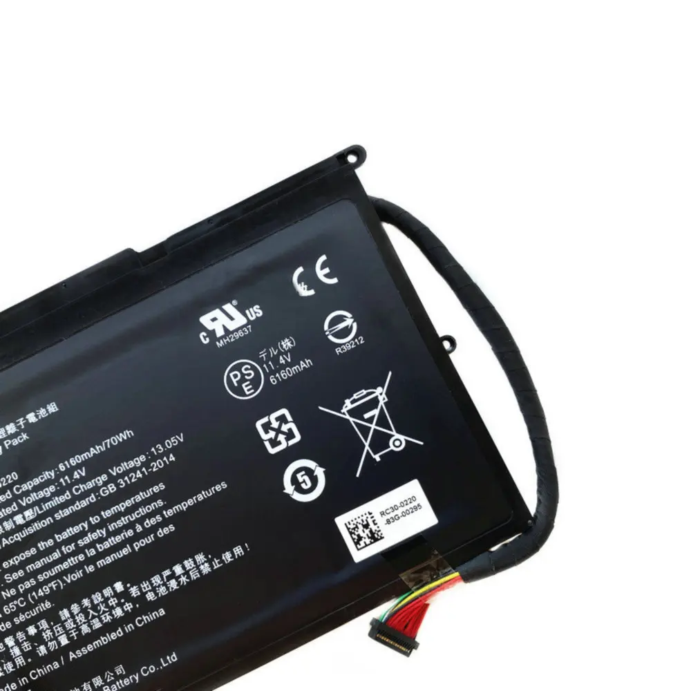 NEW RC30-0220 RZ09-0220 Laptop Battery For Razer Blade Pro 17 GTX 1060 RTX 2060 RTX 2070 RTX 2080 RZ09-02202E75-R3U1