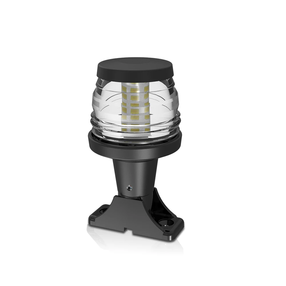 

12V LED Marine Yacht Navigation Light Visibility 3NM White 4500K Fixed mount base All-Round Lamp