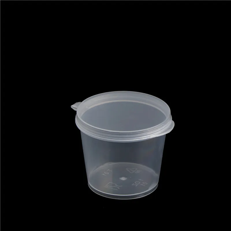 100 pcs/ set Clear Disposable Plastic Tea Cup Coffee Cups with Lids 25ml for Iced Coffee Bubble Boba Smoothie