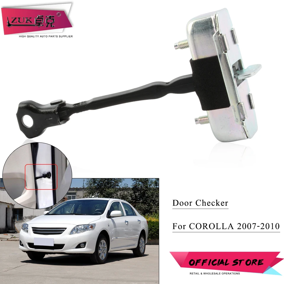 ZUK 4PCS For TOYOTA Corolla 2007 2008 2009 2010 2011 2012 2013 Car Door Stop Check Strap Arm Stopper Checker