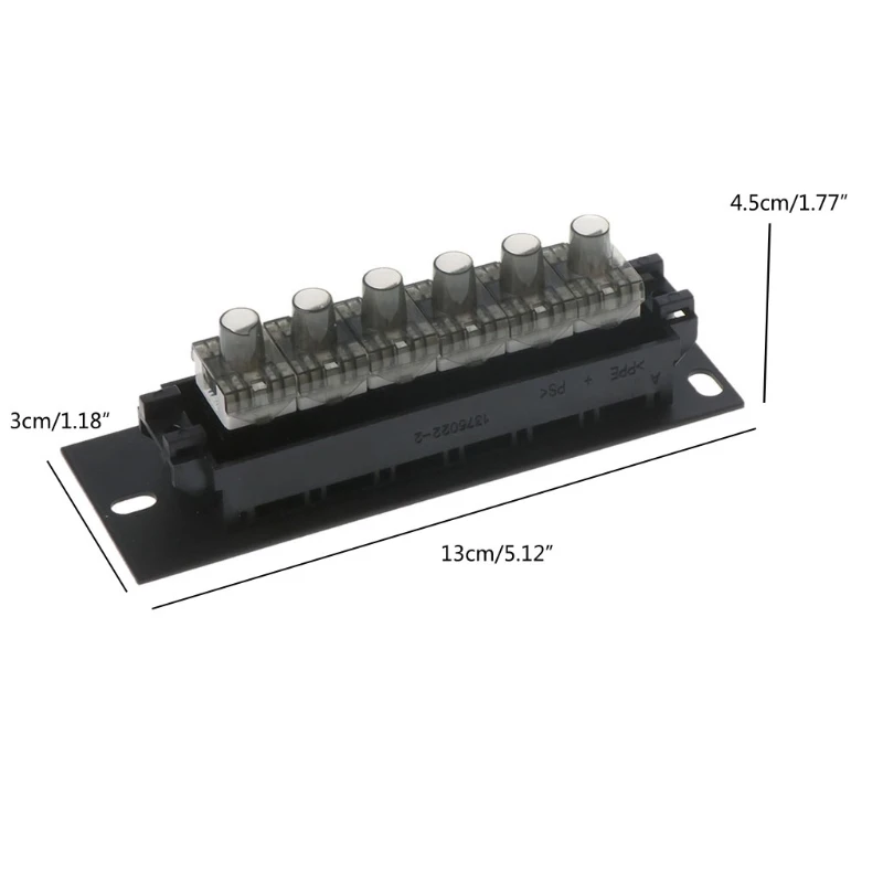 6 포트 CAT6 패치 패널 FTP LAN RJ45 네트워크 케이블 어댑터 키스톤 잭